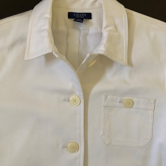 Chaps white short sleeved jacket, XL - Picture 4 of 5
